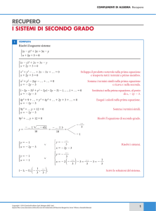 I sistemi di secondo grado - Liceo Classico Psicopedagogico