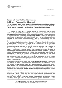 in 650 per il PLACEMENT DAY di Economia