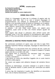 CENNI SULL`HTML - computerluca.altervista.org