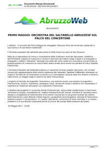primo maggio: orchestra del saltarello abruzzese sul