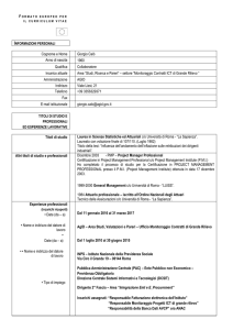 formato europeo per il curriculum vitae
