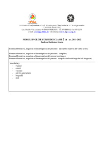 MODULI INGLESE CORSI IDEI CLASSE 2 A as 2011