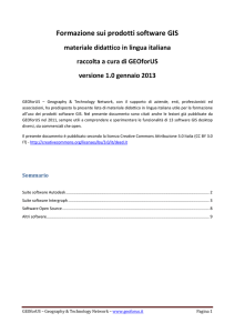 Formazione sui prodotti software GIS