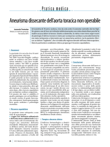 Aneurisma dissecante dell`aorta toracica non