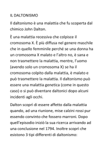 IL DALTONISMO Il daltonismo è una malattia che fu scoperta dal