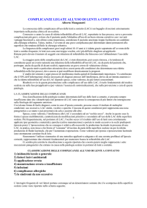 COMPLICANZE all`uso di LAC - Manganotti Dott. Alberto Oculista