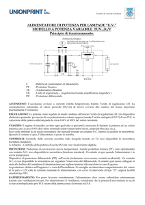ALIMENTATORE DI POTENZA PER LAMPADE “UV”