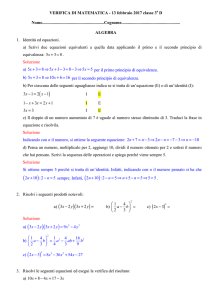 Verifica di matematica 3 a D