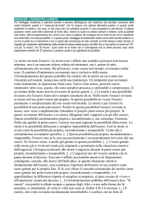 La morte sovrasta l`esserci. La morte non è affatto una