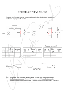Esp.RESISTENZE IN PARALLELO