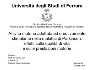 Parkinson e musica: Tesi di laurea Andrea Amici