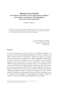 Identità versus identità.