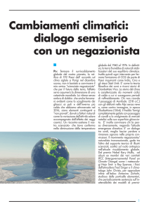 Cambiamenti climatici: dialogo semiserio con un