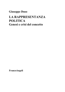 La rappresentanza politica: genesi e crisi del concetto