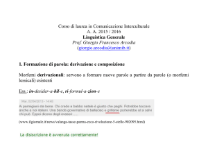 Lezione 11 - Dipartimento di Scienze Umane per la Formazione