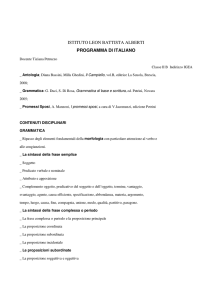 ISTITUTO LEON BATTISTA ALBERTI PROGRAMMA DI ITALIANO