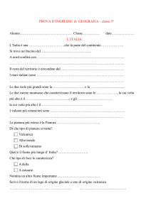 PROVA D`INGRESSO di GEOGRAFIA – classe 5ª Alunno
