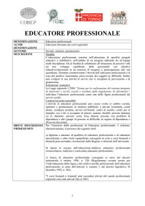 EDUCATORE PROFESSIONALE