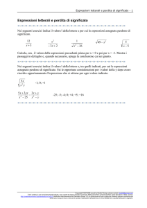 Espressioni letterali e perdita di significato