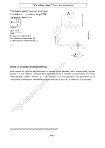 Circuito con resistori in serie.