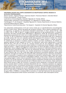 Aneurisma gigante dell`aorta ascendente ed insufficienza aortica