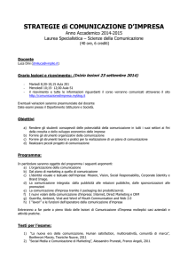 Dini - Strategie di comunicazione d`impresa