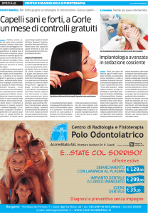 gabbia speciali 2015.indd - Centro di Radiologia e Fisioterapia