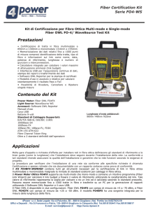 FO4-WS Kit di Certificazione per Fibra Ottica Multi-mode e
