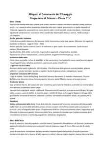 Allegato al Documento del 15 maggio Programma di Scienze