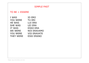 04. Past Simple (Il passato semplice)