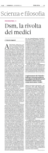 Scienza e filosofia Dsm, la rivolta dei medici