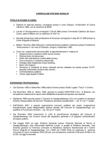 CURRICULUM STEFANIA BONALDI TITOLO DI STUDIO E CORSI