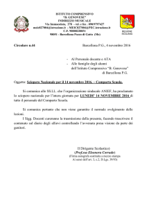 Circolare n.44 Barcellona P.G., 4 novembre 2016