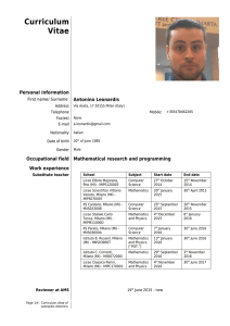 Europass Curriculum Vitae