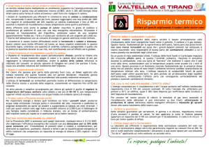 Risparmio termico - Comunita Montana Valtellina di Tirano
