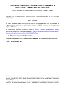 Guida all`analisi di correlazione e regressione in Excel
