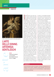 L`ARTE DELLE DONNE: ARTEMISIA GENTILESCHI