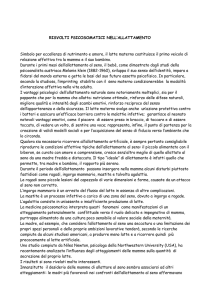 RISVOLTI PSICOSOMATICI NELL`ALLATTAMENTO