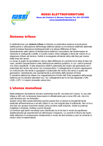 Sistema trifase L`utenza monofase
