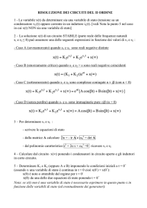 RISOLUZIONE DEI CIRCUITI DEL II ORDINE