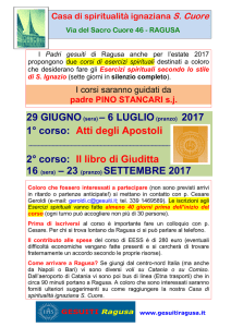 29 GIUGNO(sera) – 6 LUGLIO(pranzo) 2017 1