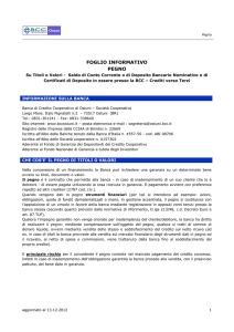 foglio informativo pegno
