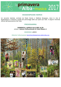 SHAKESPEARE REMIX PROGRAMMA