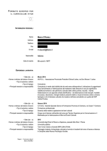 Marco D`Aureli CV - Dipartimento di Psicologia dei Processi di
