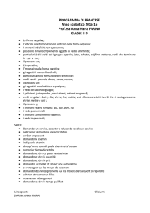 PROGRAMMA DI FRANCESE Anno scolastico