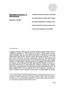 Globalizzazione e Istruzione
