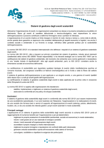 Sistemi di gestione degli eventi sostenibili