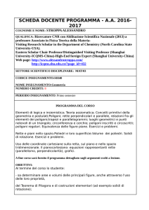 Geometria - Dipartimento di Scienze umane