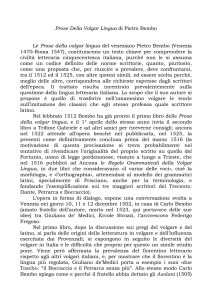 PROSE DELLA VOLGAR LINGUA di Pietro Bembo