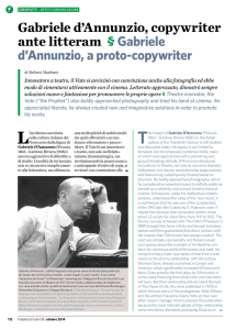 Gabriele d`Annunzio, copywriter ante litteram